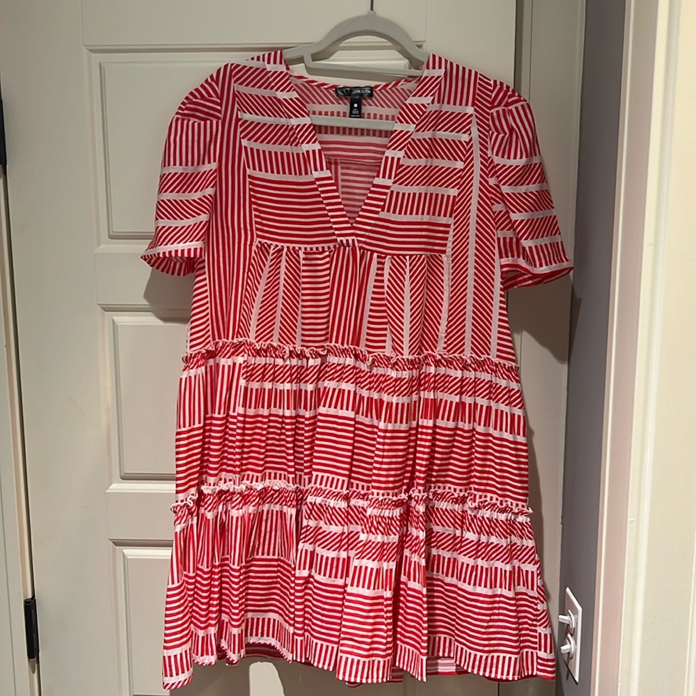 Aqua short sleeve slip dress